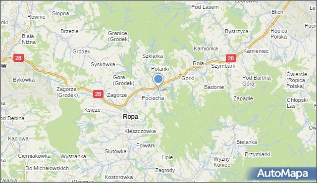 mapa Łęgi za Wodą, Łęgi za Wodą na mapie Targeo